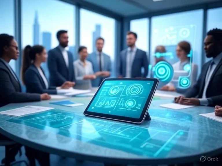 Illustration showing agentic AI moving from a buzzword to a business workflow